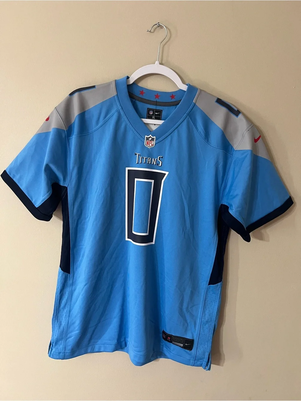 Nike Tennessee Titans Calvin Ridley #0 Light Blue Game Jersey